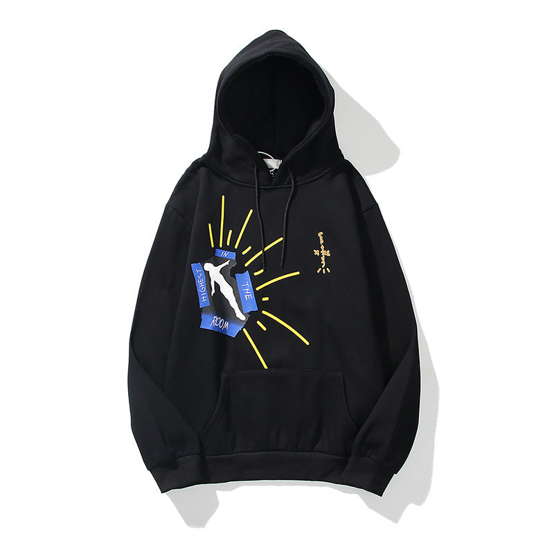 Cove Fleece-Lined Hooded Letter-Print Sweater