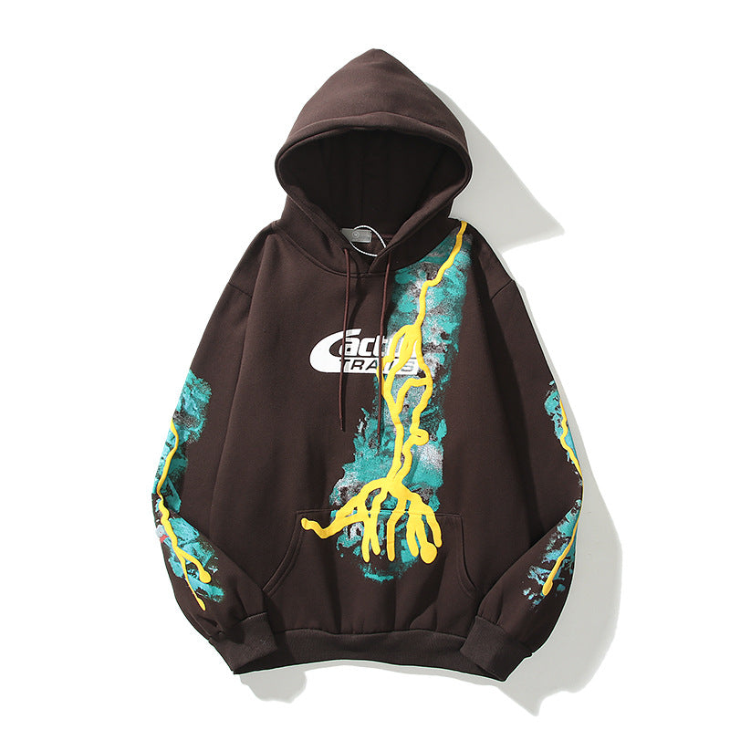 Cove Fleece-Lined Hooded Letter-Print Sweater