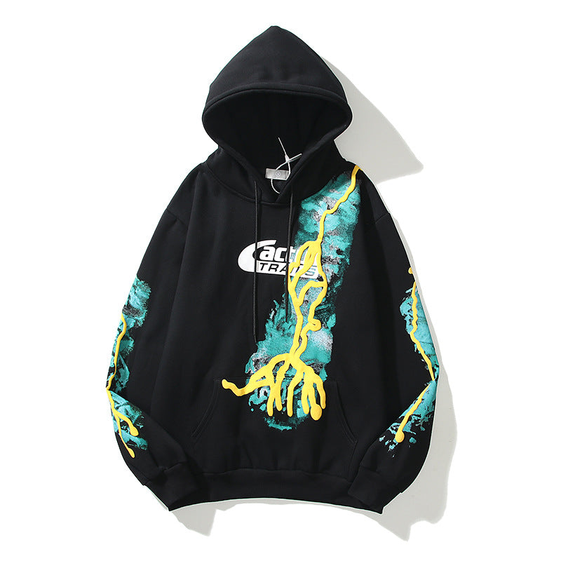 Cove Fleece-Lined Hooded Letter-Print Sweater