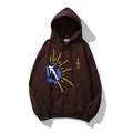Cove Fleece-Lined Hooded Letter-Print Sweater