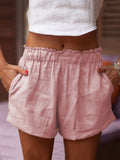Flow Linen Cotton Solid Shorts