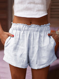 Flow Linen Cotton Solid Shorts