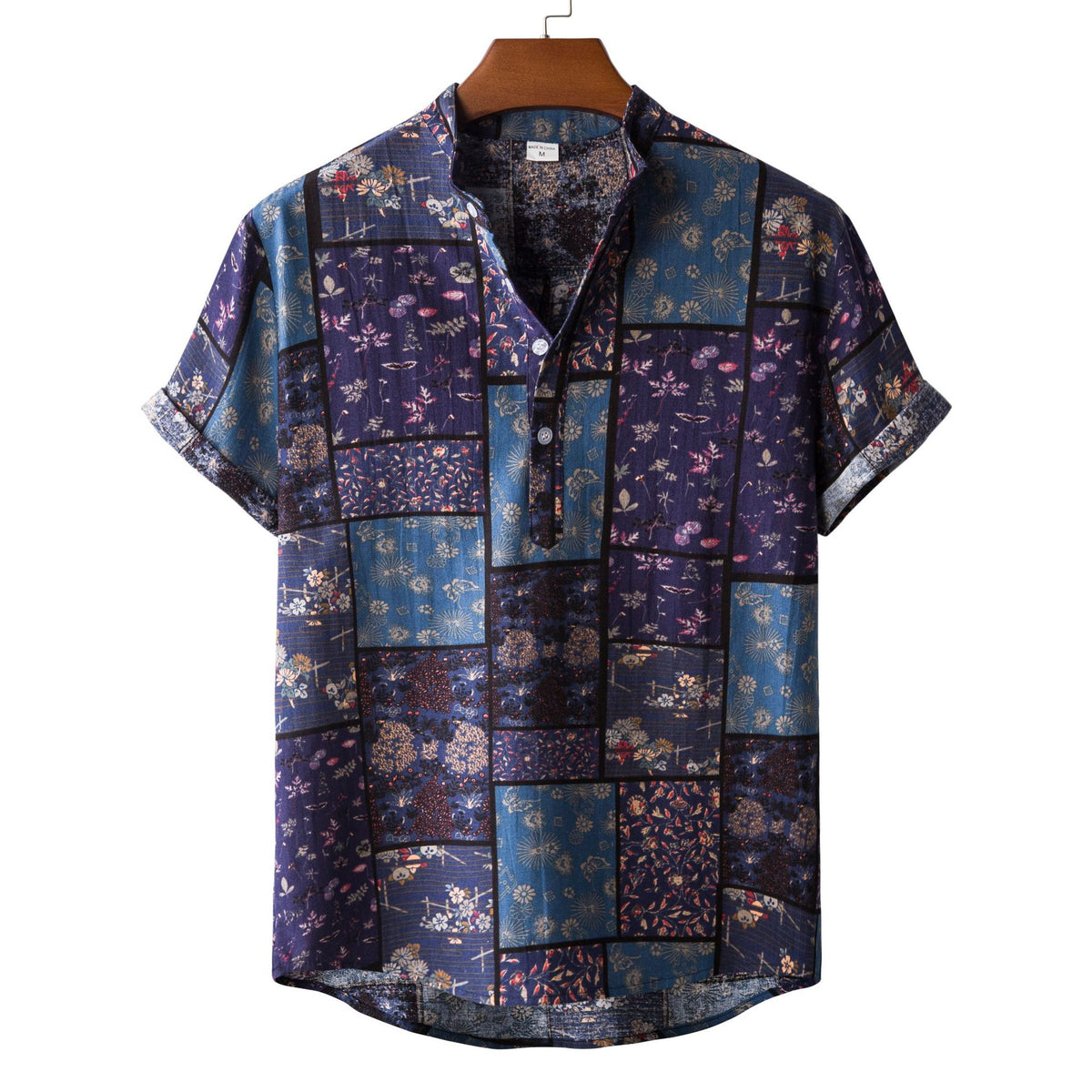 Metro Men's Linen Floral Shirt