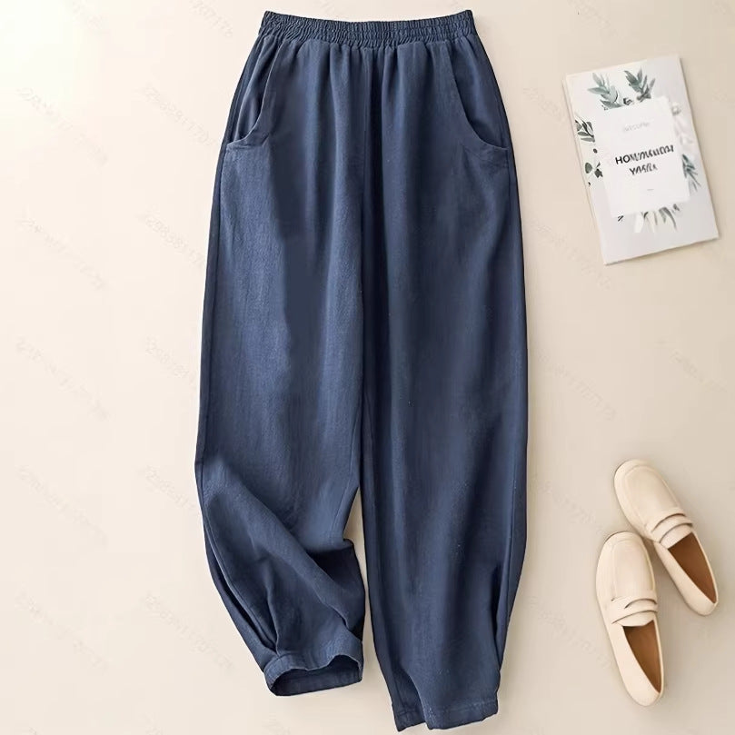 Flow Linen Cotton Ankle Trousers