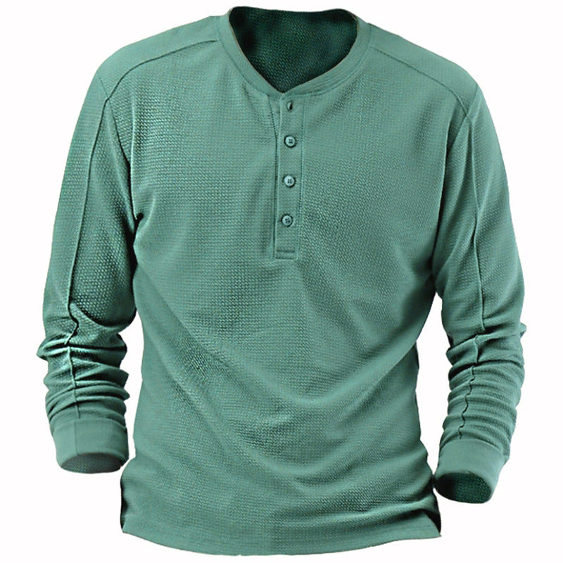 Metro Men's Waffle Henley Shirt