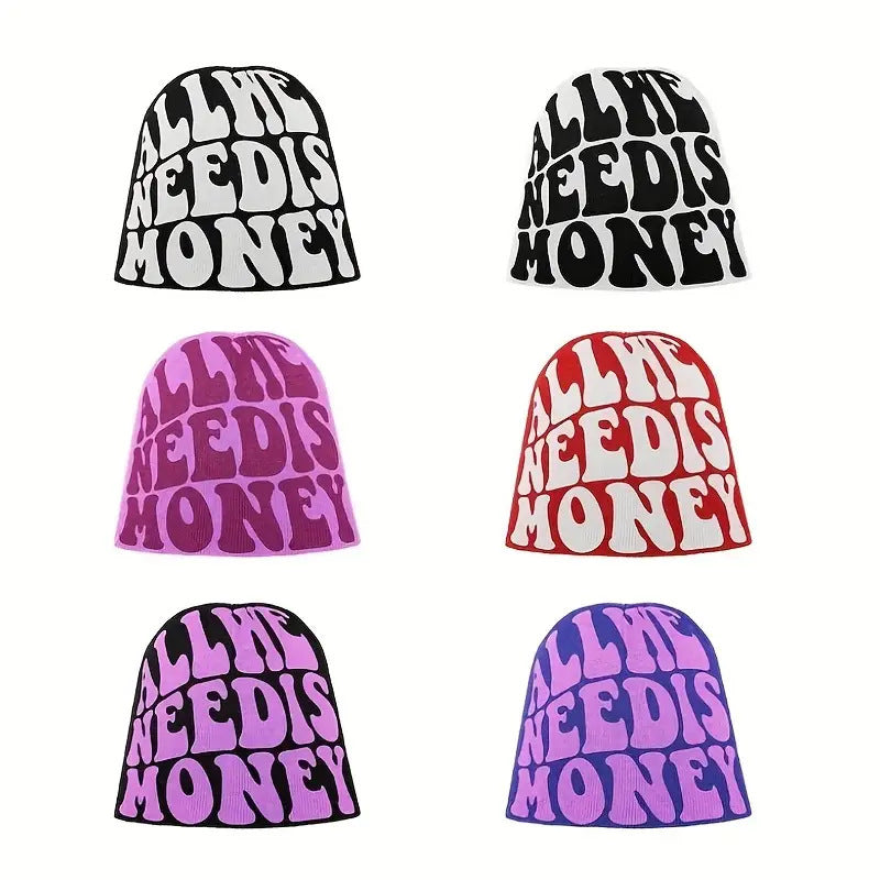 Ember Knit Letter-Print Beanie