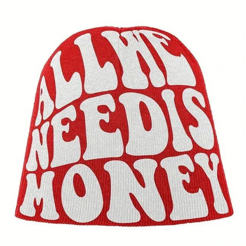 Ember Knit Letter-Print Beanie