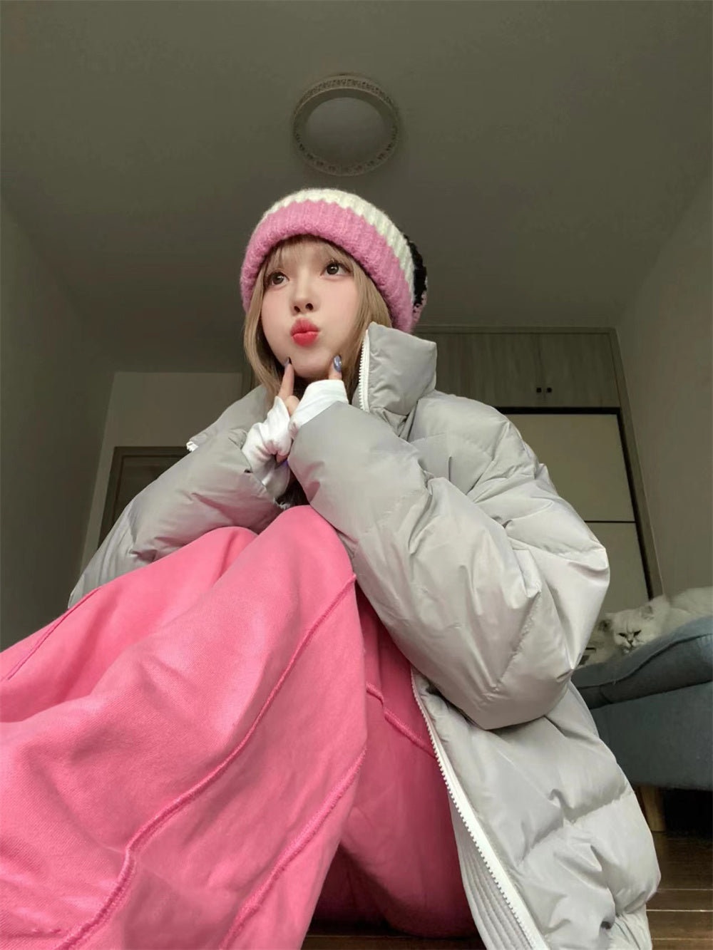 Lumen Printed Puffer Jacket