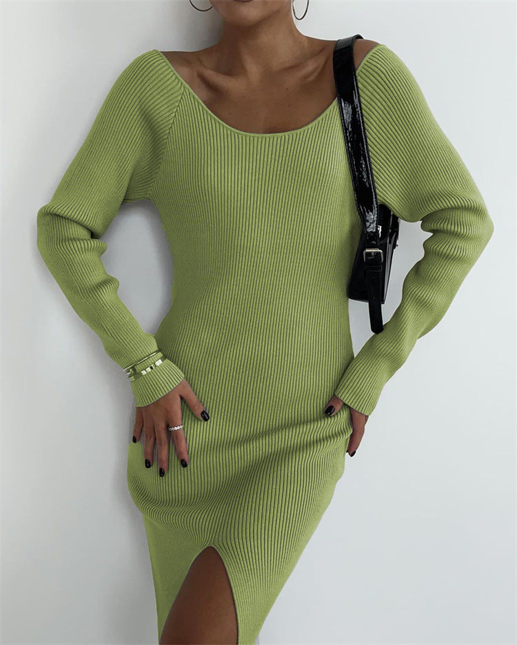 Nova Mid-Length Long-Sleeve Knit Dress