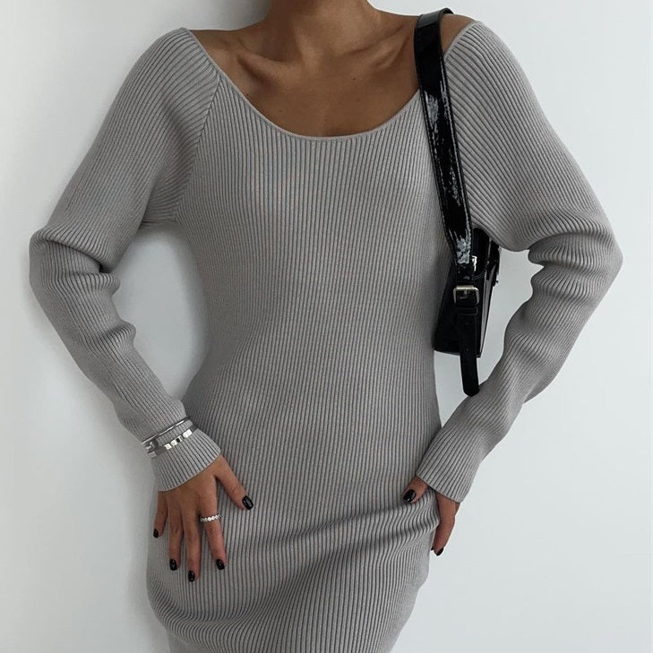 Nova Mid-Length Long-Sleeve Knit Dress