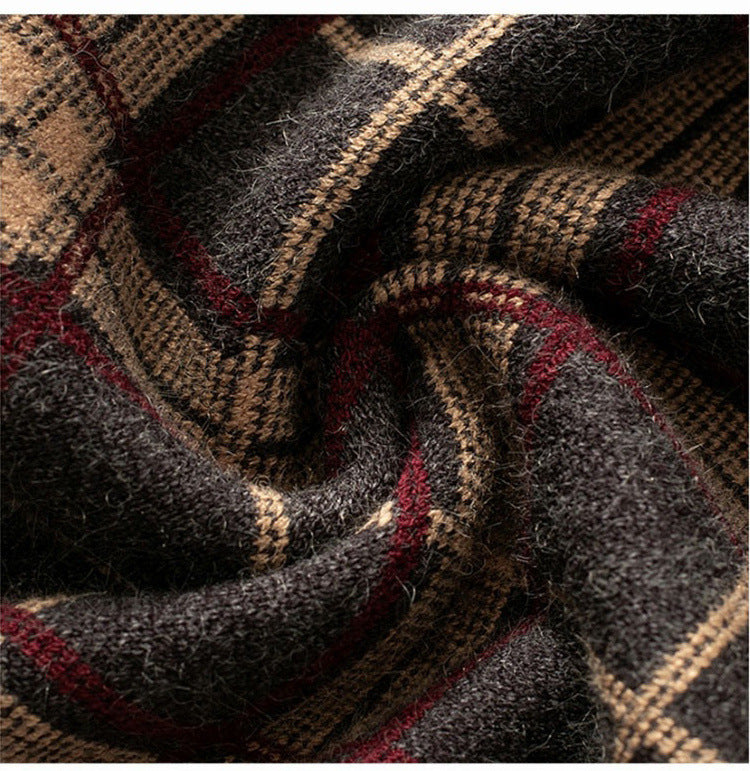 Nova Wool Midi Plaid Skirt
