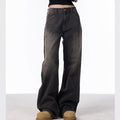Indigo Relaxed Washed Retro Straight Jeans