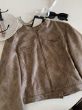 Halo Short Leather Jacket