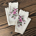 Ember Knit Floral Embroidered Gloves