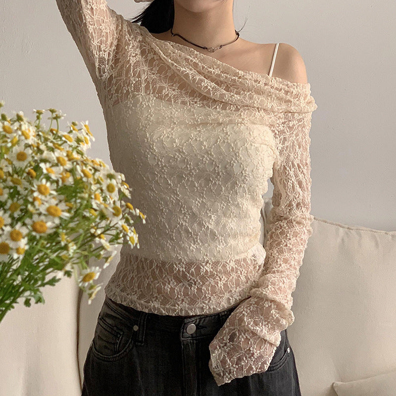 Aurelia Lace Long-Sleeve Blouse