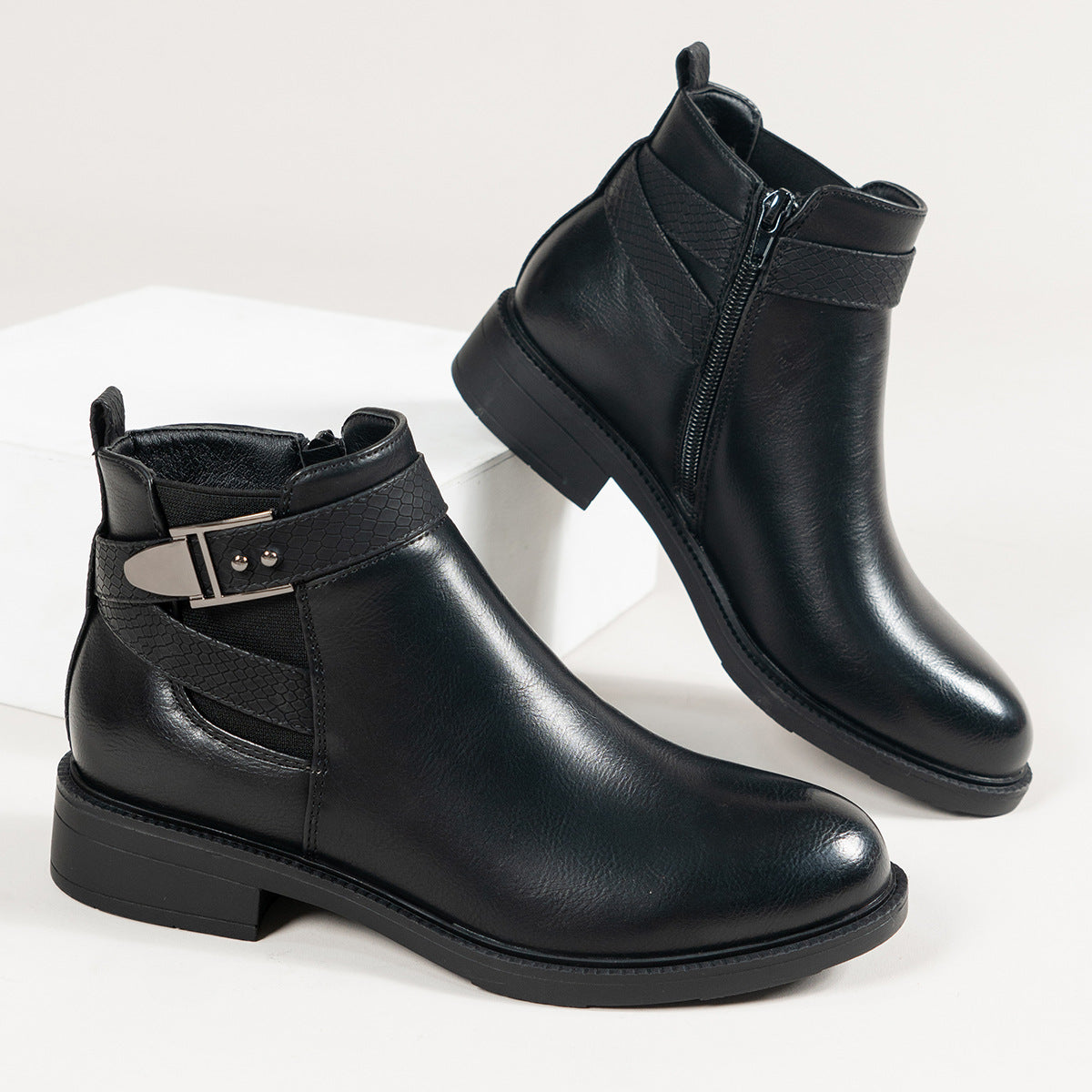 Stride Zip Ankle Chelsea Boots