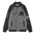 Halo Men's Suede Embroidered Bomber Jacket