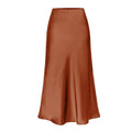 Sway Satin Silky Acetate Midi Skirt