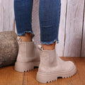 Stride Chunky Platform Solid Ankle Boots