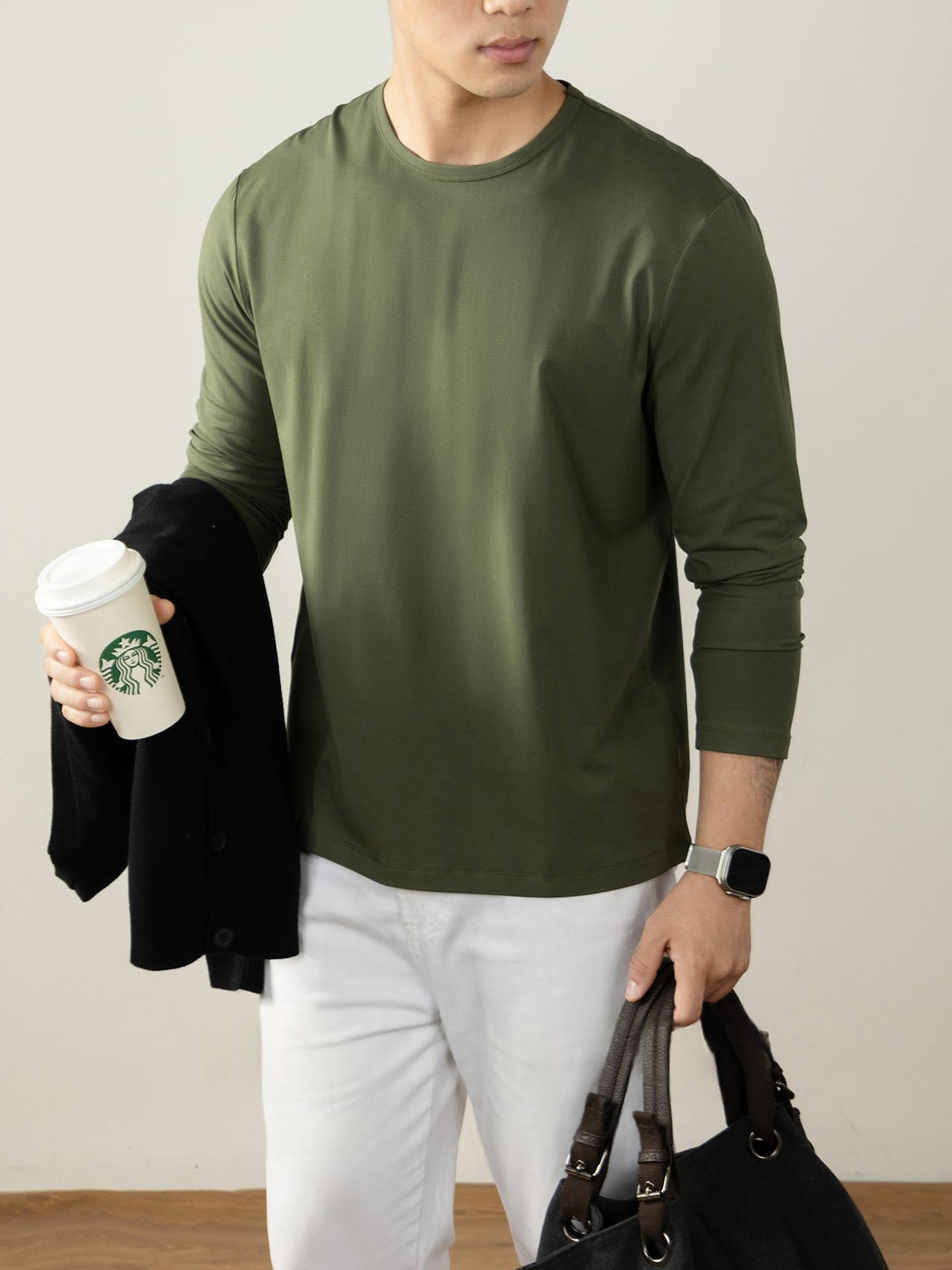 Archive Men's Cotton Long-Sleeve T-Shirt