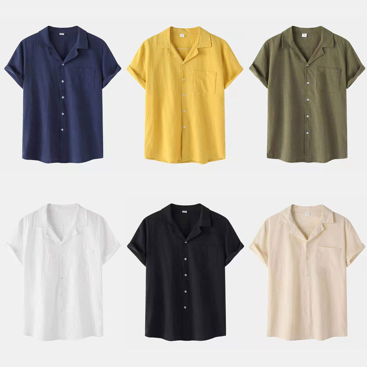 Metro Arden Men's Linen Cotton Short-Sleeve Shirt