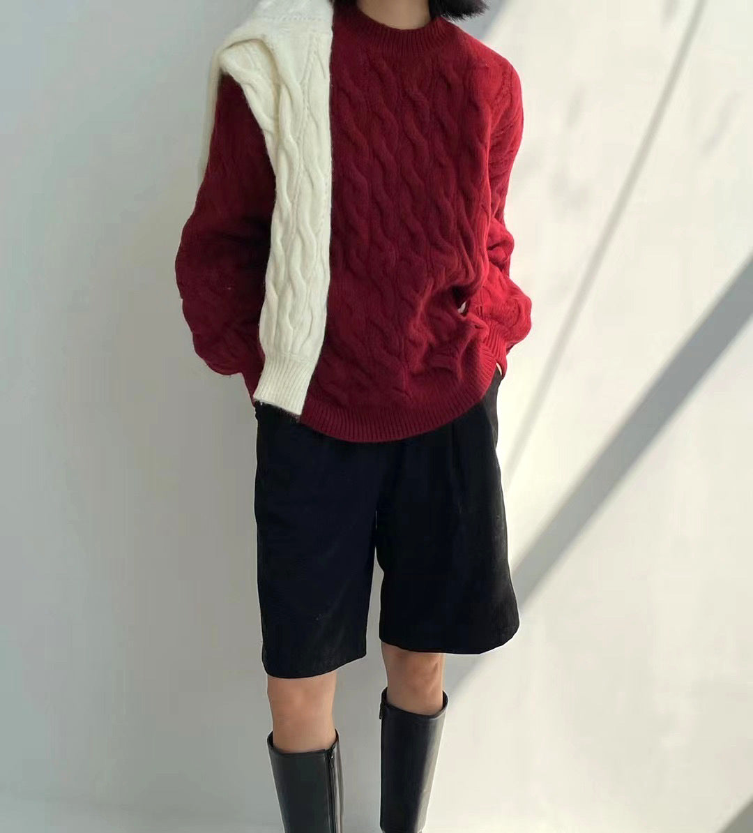 Hearth Retro Solid Sweater