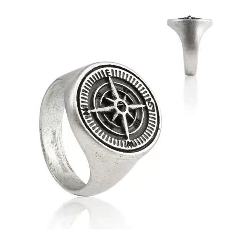 Lune Arden Stainless Steel Titanium Steel Vintage Ring
