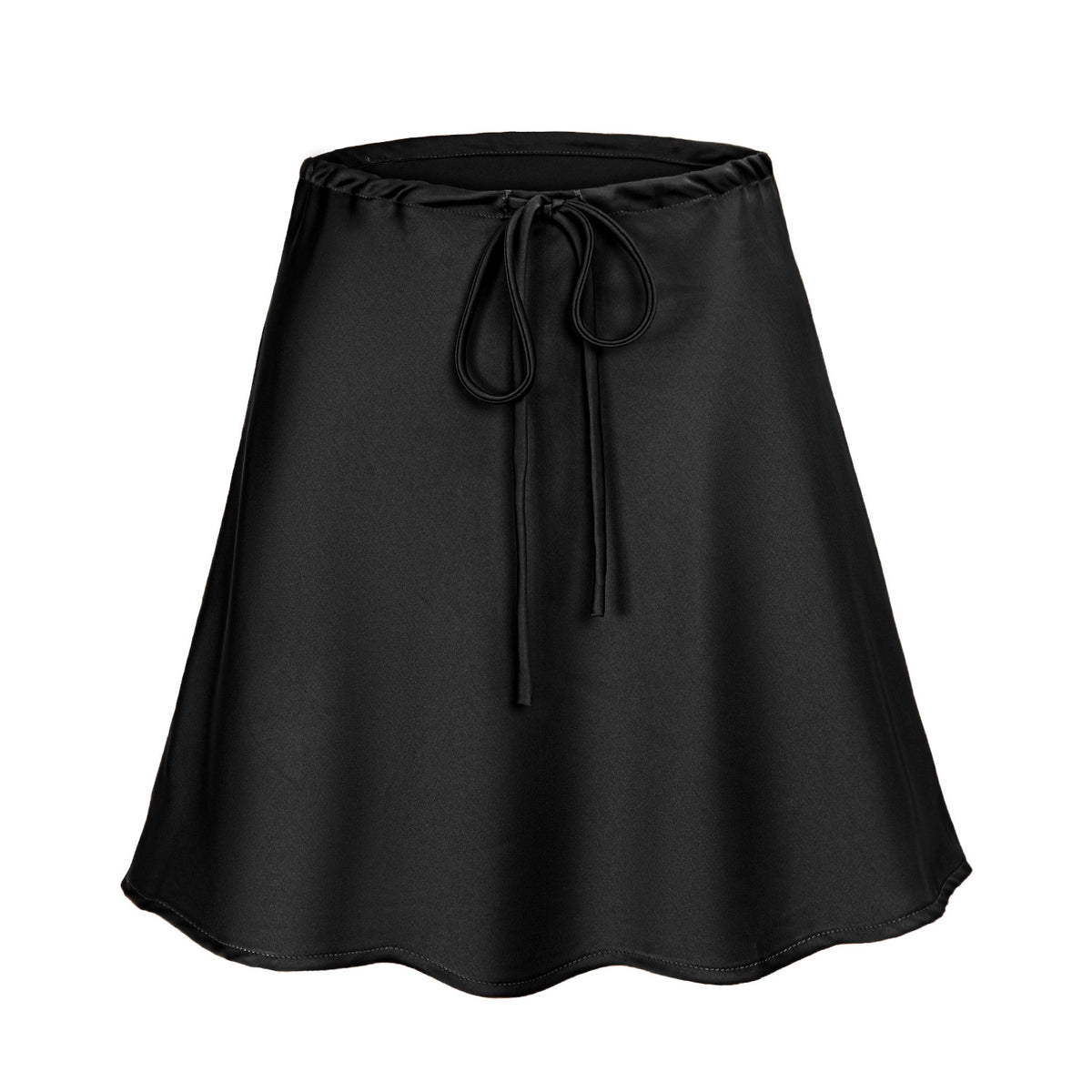 Sway Satin Drawstring Midi Skirt