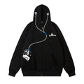 Atlas Men's Hooded Embroidered Cardigan