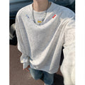 District Men's Crew-Neck Tie-Dye Embroidered Sweatshirt