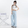 Rover Wide-Leg Straight Drawstring Cargo Pants