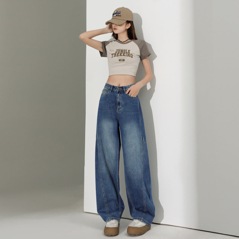 Indigo Bexley Relaxed Wide-Leg Jeans