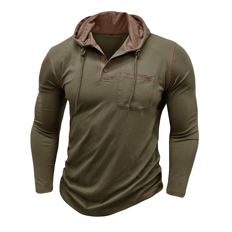 Metro Men's Long-Sleeve Hooded T-Shirt