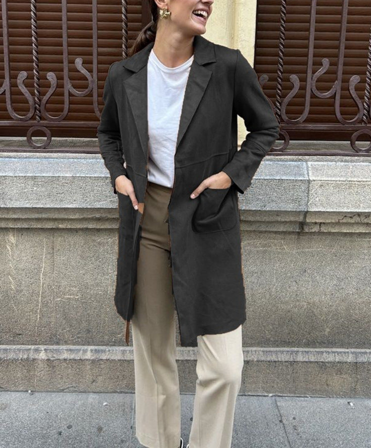 Lumen Velvet Trench Coat
