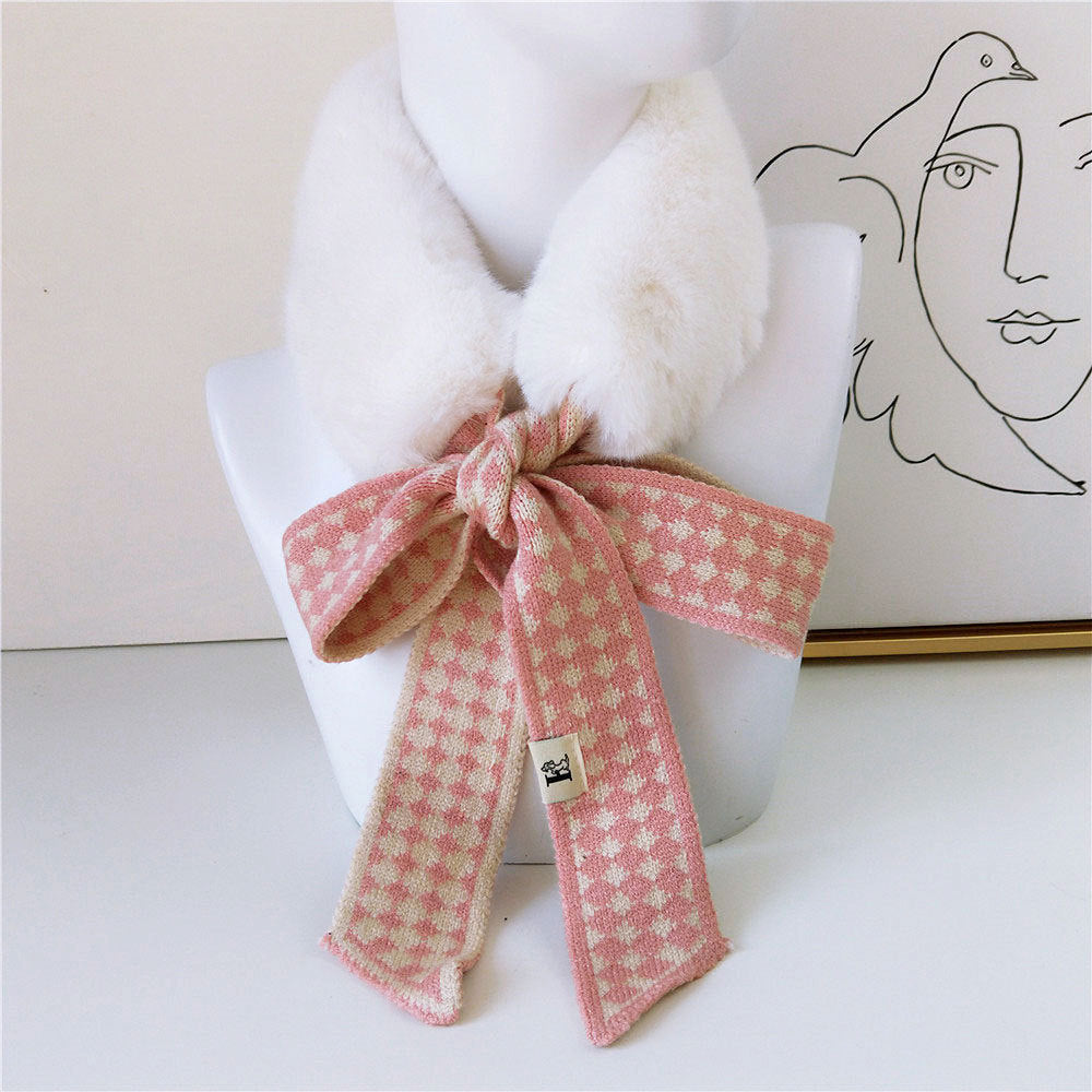 Ember Plush Houndstooth Scarf