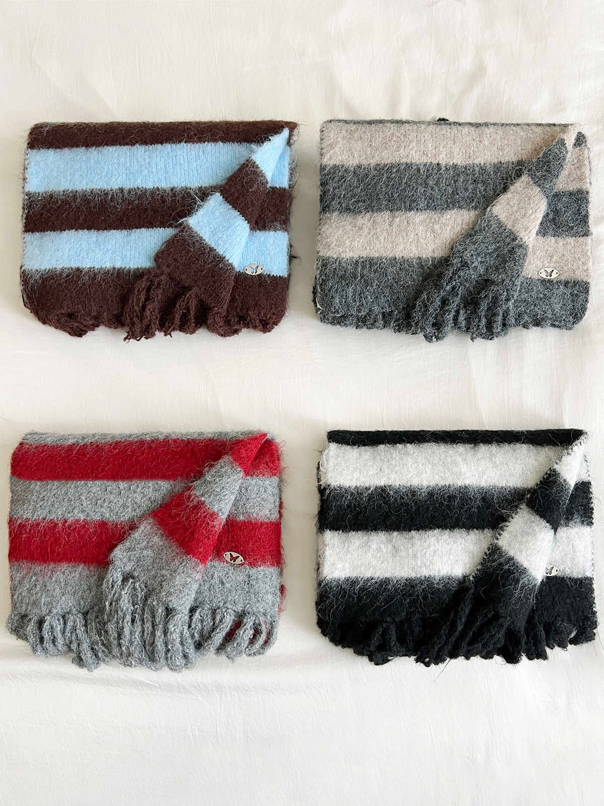 Ember Striped Warm Scarf