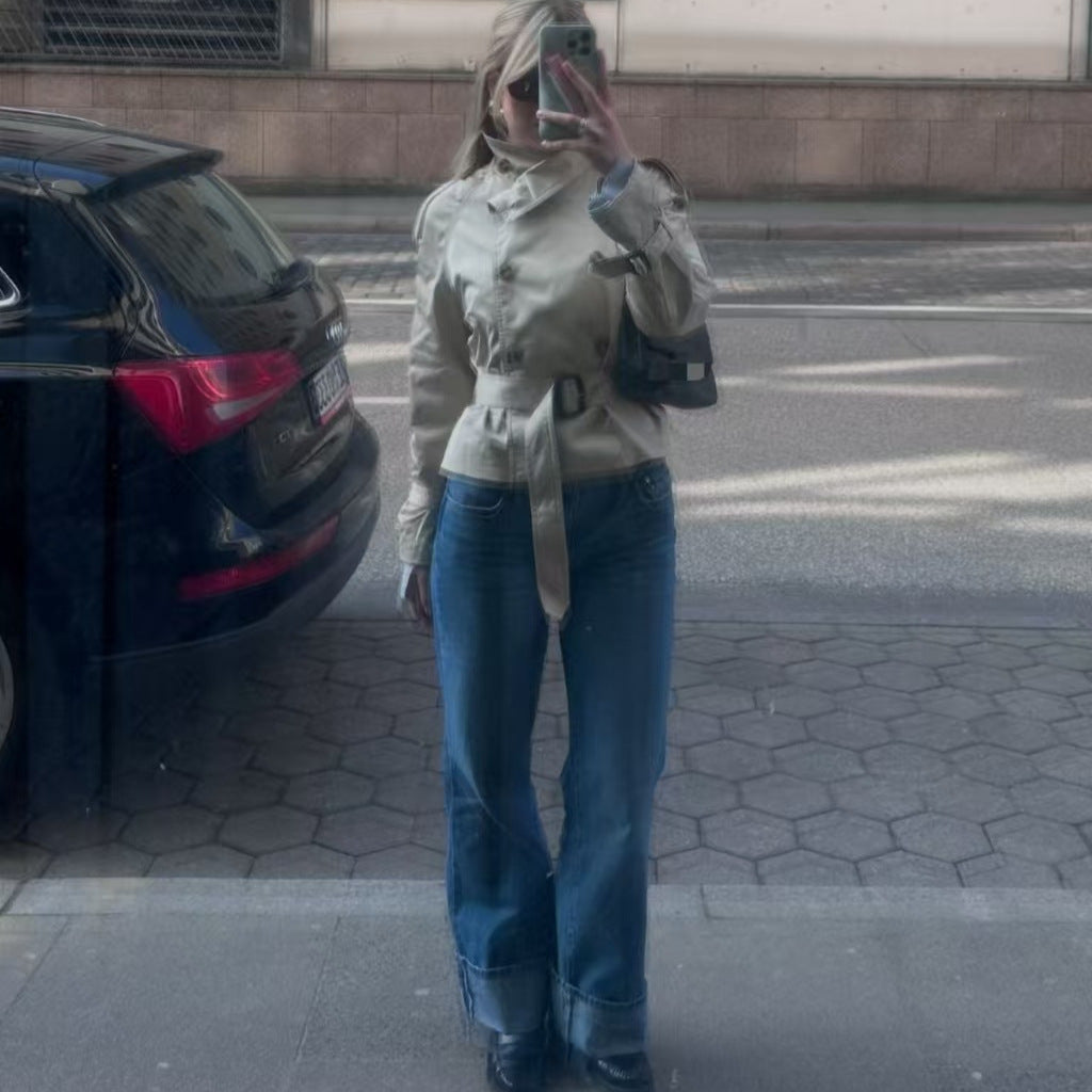 Lumen Cropped Trench Coat