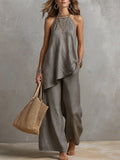 Sera Crew-Neck Two-Piece Set