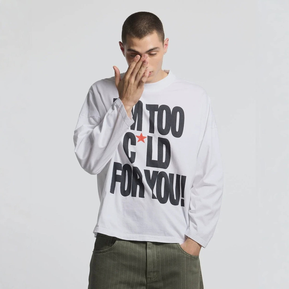 Archive Arden Men's Long-Sleeve Letter-Print Printed T-Shirt