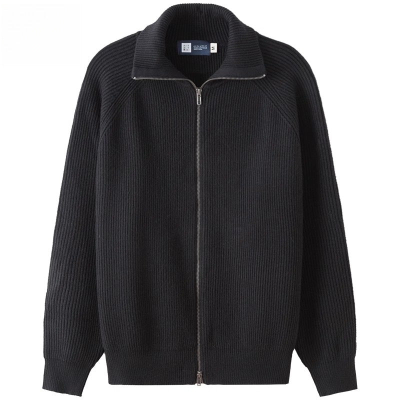 Atlas Men's Zip-Up Turtleneck Cardigan