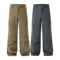 Rover Men's Multi-Pocket Pocket Washed Cargo Pants