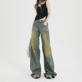 Indigo Washed Vintage Straight Jeans
