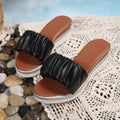 Stride Pleated Wedge Slides