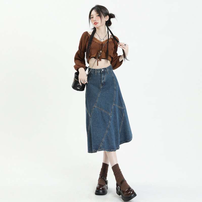 Sway Denim High-Waist Skirt