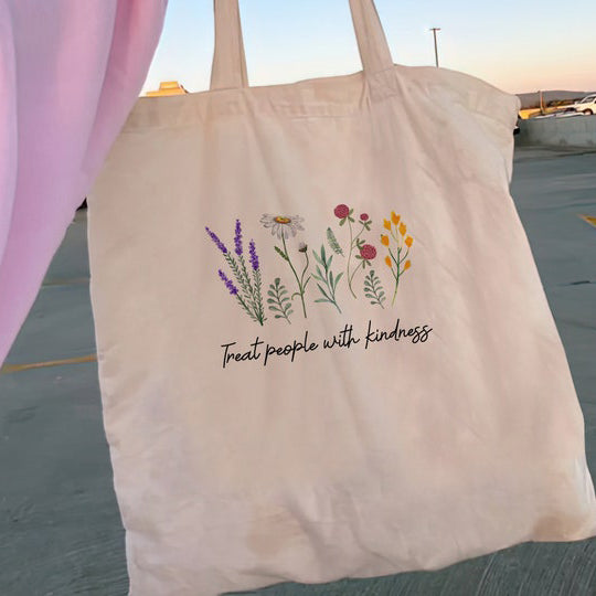 Carry Canvas Floral Tote Bag