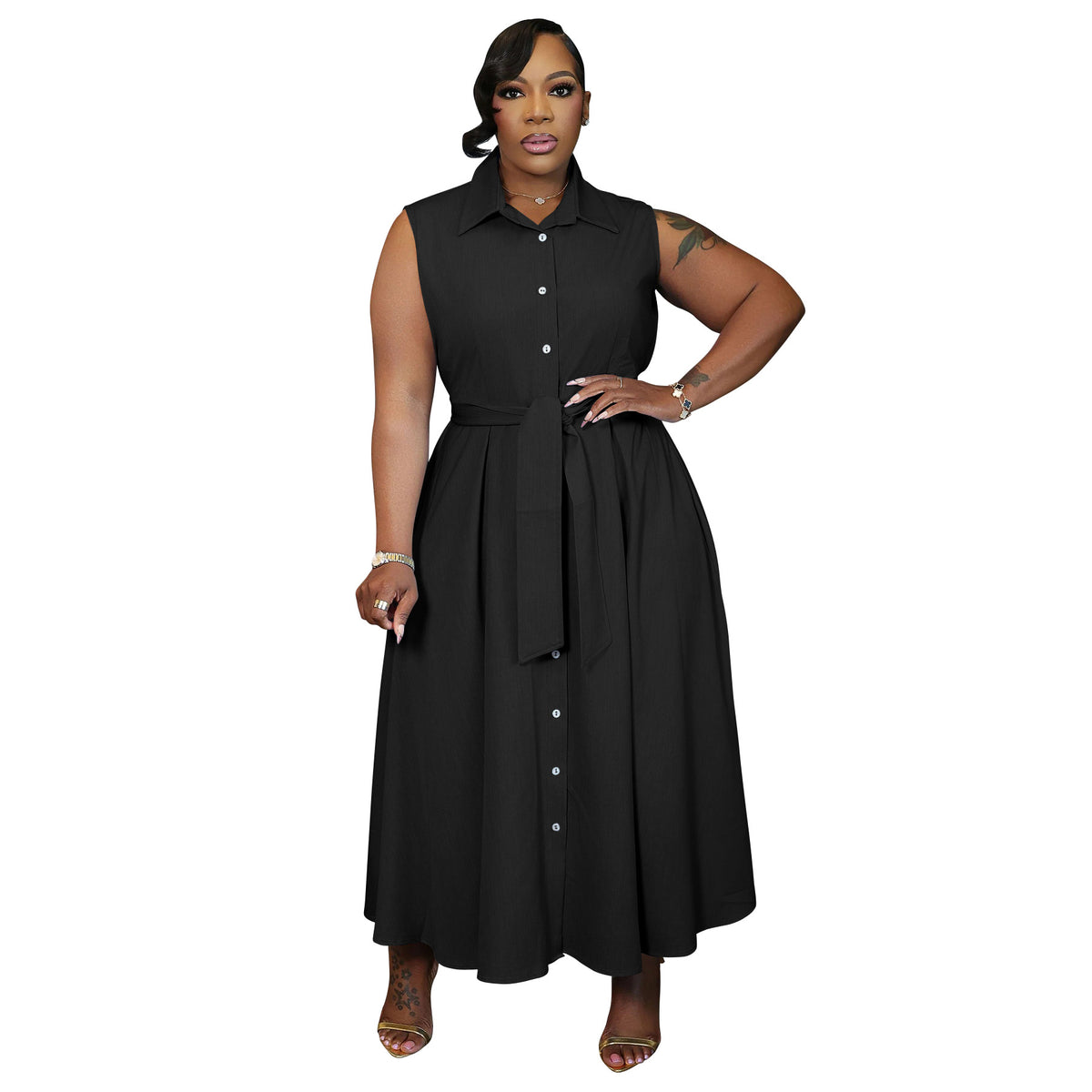 Nova Belted Shirt Dress
