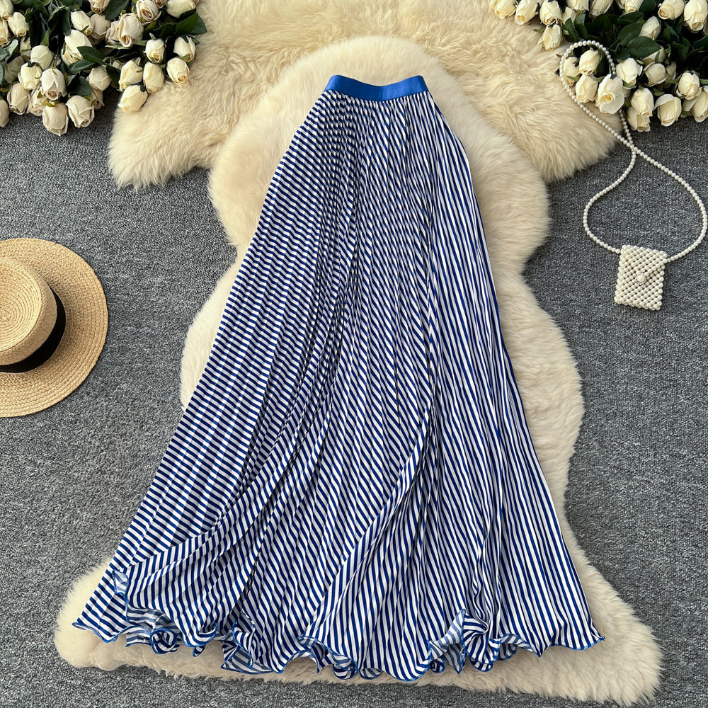 Sway Pleated Polka-Dot Skirt