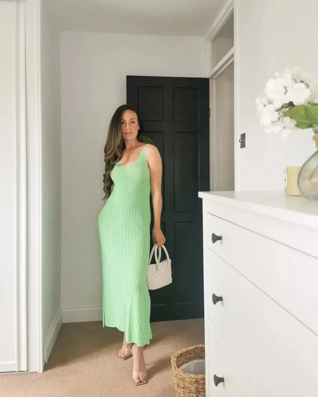Nova Lace Lace-Up Knit Dress