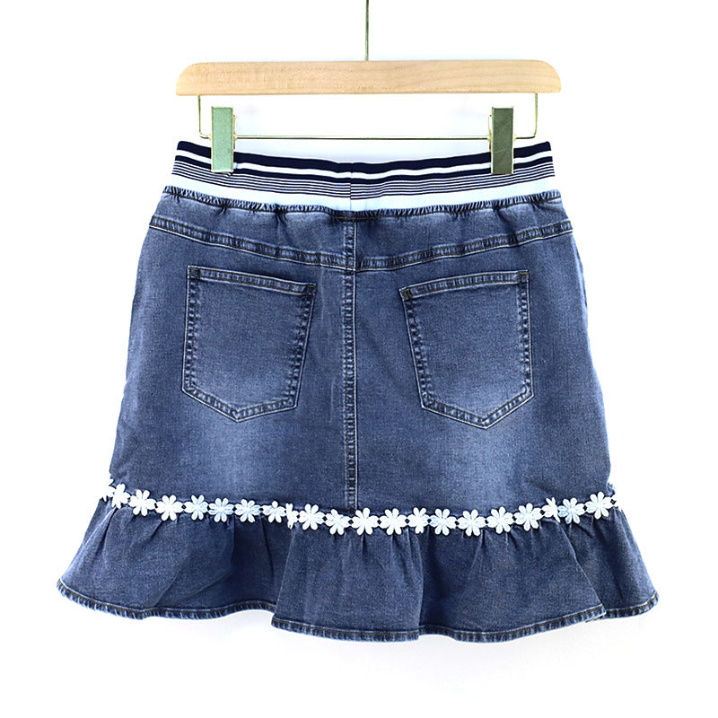 Sway Arden Embroidered Denim Skirt