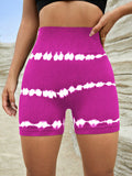 CoreFlex High-Waist Tie-Dye Yoga Shorts